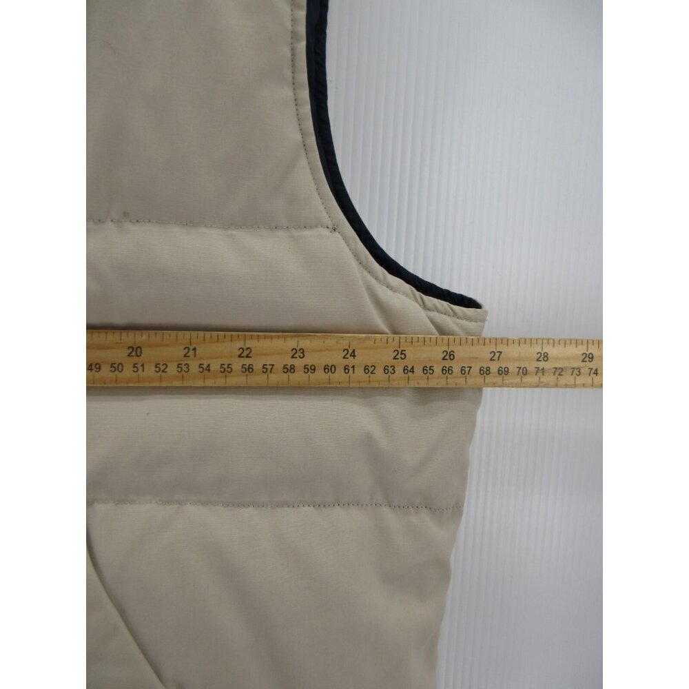 VINTAGE Eddie Bauer Vest XL Cream Goose Down Puffer Coat 90s Ski * - Picture 5 of 9